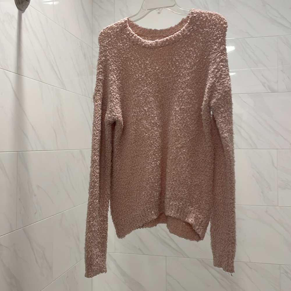 Pink fuzzy sweater